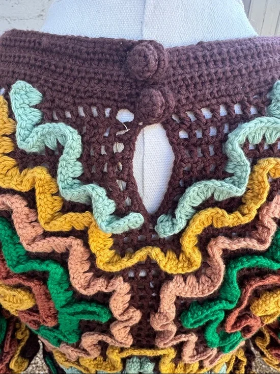 Ulla Johnson Kalila Top Fire Opal Crochet Short Sleeves Size PS (US 2-4) - Picture 11 of 16